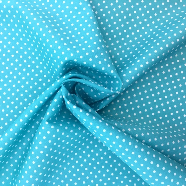 3mm Spot  Cotton Turquoise